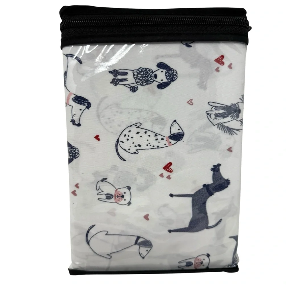 Cynthia Rowley Two Standard Pillowcases with Dogs hearts poodle NWT